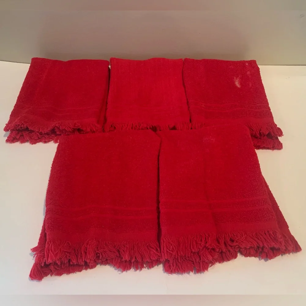 VTG Cannon Christmas Holiday Guest‎ Hand Towel Made In USA